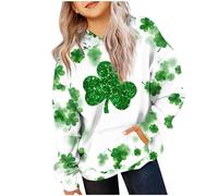 Generisch Felpa con cappuccio 2026 con stampa St Day, in pile, per adolescenti, casual, ideale per la scuola e le attività all'aperto, verde, 5-6 Jahre