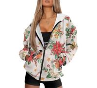 Generisch Felpa con cappuccio casual a righe per stagioni fresche con caldo pile tasche pratiche come compagno di vita quotidiana alla moda, beige., L