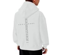 Generisch Felpa con cappuccio casual con design ispirato per ragazzi, ideale per gruppi di giovani, chiesa e uso quotidiano., bianco, 3-4 Anni