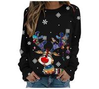 Generisch Felpa con cappuccio da donna alla moda, casual, stampa inglese per il tempo libero e tutti i giorni, Nero , L