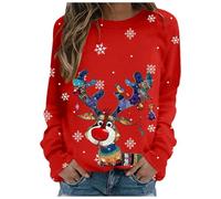 Generisch Felpa con cappuccio da donna alla moda, casual, stampa inglese per il tempo libero e tutti i giorni, Colore: rosso, L