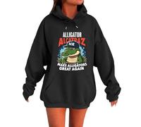 Generisch Felpa con cappuccio da donna, con cappuccio, autunno, lunga felpa con cappuccio, con cerniera, cappotto oversize, maglione sportivo da donna, alta protezione dal vento per il collo, Nero-D