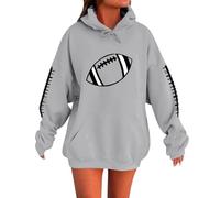 Generisch Felpa con cappuccio da donna con cappuccio, autunno lungo, felpa con cappuccio, con cerniera, cappotto oversize, autunno, moda, da donna, tecnologia antistatica, Light Ashy-a, 5XL