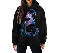 Generisch Felpa con cappuccio da donna con segno zodiacale individuale per attività sportive per il tempo libero, ore rilassate nelle proprie quattro pareti come giacca leggera alla moda con maniche