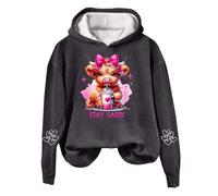Generisch Felpa con cappuccio da donna con simpatico motivo di corteccia altopiano - Felpa con cappuccio con scritta "Stay Sassy" | Dolce e accogliente felpa per gli amanti degli animali, Stil_m02