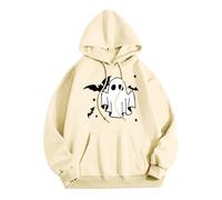 Generisch Felpa con cappuccio da donna con stampa ragno, unisex, con cappuccio, Y2K, punk, colore gotico, per Halloween, con chiusura lampo, per carnevale, dinosauro, Felpa con cappuccio B4-light
