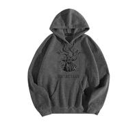 Generisch Felpa con cappuccio da donna con stampa ragno, unisex, con cappuccio, Y2K, punk, colore gotico, per Halloween, con chiusura lampo, per carnevale, dinosauro, Felpa con cappuccio B5-grigio, XL