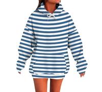 Generisch Felpa con cappuccio da donna in cotone, con cappuccio, oversize, vintage, a maniche lunghe, per autunno e inverno, per ragazze Y2K, taglie forti, io, XL