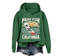 Generisch Felpa con cappuccio da donna in velluto ispessito, caldo e sciolto, da donna, Verde scuro, XL