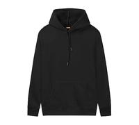Generisch Felpa con cappuccio da donna nera, con cappuccio, con tasche, con cappuccio, in cotone, a maniche lunghe, casual, per allenamento, Nero , XL