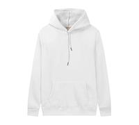 Generisch Felpa con cappuccio da donna nera, con cappuccio, con tasche, con cappuccio, in cotone, a maniche lunghe, casual, per allenamento, bianco, M