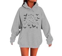 Generisch Felpa con cappuccio da donna, oversize, con cappuccio, a maniche lunghe, sportiva, leggera, a maniche lunghe, tinta unita, casual, per adolescenti, ragazze, streetwear beige, top da donna