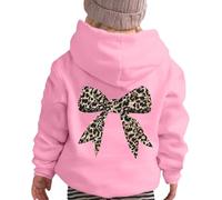 Generisch Felpa con cappuccio da ragazza, a maniche lunghe, morbida felpa grafica, per bambini, graziosi vestiti top per ragazze e ragazzi, Colore: rosa., 4-5 Jahre