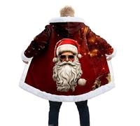 Generisch Felpa con cappuccio da uomo con morbida fodera interna per calore e comfort ottimali nella stagione fredda. Ideale come coppia romantica, A2-rosso, 4XL