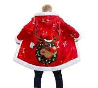 Generisch Felpa con cappuccio da uomo con morbida fodera interna per calore e comfort ottimali nella stagione fredda. Ideale come coppia romantica, A1-rosso, L