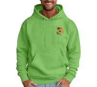 Generisch Felpa con cappuccio da uomo con palme, con coulisse, vestibilità rilassata, morbida, traspirante, con cappuccio, alla moda, comoda felpa con cappuccio, verde, S