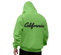 Generisch Felpa con cappuccio da uomo con scritta California, classica felpa con cappuccio in stile college. Felpa casual come souvenir o per gli appassionati di stile costa occidentale, Stil_c06