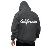 Generisch Felpa con cappuccio da uomo con scritta California, classica felpa con cappuccio in stile college. Felpa casual come souvenir o per gli appassionati di stile costa occidentale, Stil_c07