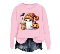 Generisch Felpa con cappuccio gotico punk, da donna, con scritta "lesione del sangue", per Halloween, per Halloween, per il tempo libero, per Halloween, Carnevale, Felpa con cappuccio B1-light Rosa
