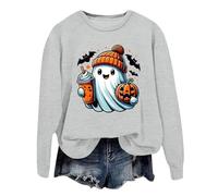 Generisch Felpa con cappuccio gotico punk, da donna, con scritta "lesione del sangue", per Halloween, per Halloween, per il tempo libero, per Halloween, Carnevale, Felpa con cappuccio B2-light Grigio