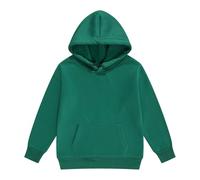 Generisch Felpa con cappuccio per bambine e bambini, calda, a maniche lunghe, per il tempo libero, con tasche, tinta unita