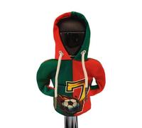 Generisch Felpa con cappuccio per leva del cambio a tema calcio, accessorio morbido per auto, decorazione con cappuccio per leva del cambio, per camion, berline, SUV, pickup, donne, uomini, conducenti