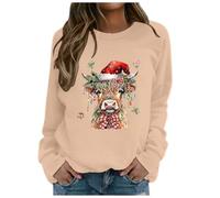 Generisch Felpa con scritta "God is Greater Than The Highs and Lows" da donna, manica lunga, grafica, kaki, S