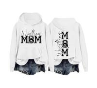 Generisch Felpa da donna a maniche lunghe, con motivo animale, taglie forti, felpe, maglioni, felpe, top, camicetta con tasca, cardigan da donna, bianco, S