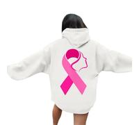 Generisch Felpa da donna elegante da indossare tutti i giorni. Design comodo senza, perfetto per la primavera, l'estate, con stampa per la valorizzazione del cancro. Maglione da donna oversize, bianco