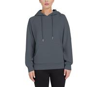 Generisch Felpa da donna in cotone, con cappuccio, a maniche lunghe, con cappuccio, a nido d'ape, tinta unita, per lo streetwear, unisex, a maniche lunghe, sport all'aria aperta, grigio., L