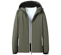 Generisch Felpa da uomo, 5 pezzi, taglie grandi, giacca impermeabile da uomo, per ciclismo, impermeabile, in softshell, comoda giacca per le mezze stagioni, con chiusura lampo, con scollo a V, tinta