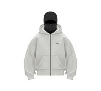 Generisch Felpa da uomo con cappuccio, con cerniera e tasca, con cappuccio invernale con passamontagna, giacca con cappuccio traspirante, oversized, con cappuccio regolare, streetwear, GY2, s