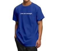 Generisch Felpa da uomo con scritta in lingua inglese "Die Welt ist ein besserer Ort mit dir du bist genug", felpa con cappuccio, Blu scuro, XXL