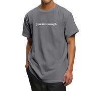 Generisch Felpa da uomo con scritta "Liebe Person hinter der Welt ist ein besserer Ort mit dir du bist genug", felpa con cappuccio (grigio, XXXL)