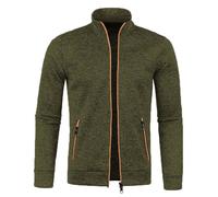 Generisch Felpa da uomo senza cappuccio, per il tempo libero, oversize, per le mezze stagioni, per lo sport, leggera, sottile, per attività all'aperto, per l'autunno, per uomo, 07 Verde dell'esercito