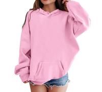 Generisch Felpe con Cappuccio e Magliette con Stampa di Lettere per Ragazze, Comodo Maglione a Maniche Lunghe con Cappuccio per Ragazze, Elegante Abbigliamento Sportivo per Giovani Attivi (6-14 Anni