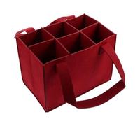 Generisch Felt Wine Tote - Reusable 6-Bottle Wine Bag, Portable Bottle Storage Carrier | Red Wine Organizer for Travel, Shopping, Picnic, Party, Noise-Reducing Breakage-Proof Bag, Colore: vinaccia