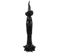 Generisch Figura da strega di Halloween, 50 cm, decorazione in resina nera in stile scuro, stile retrò, mago, decorazione per la casa, tema maledizione mistico, oggetto da collezione, perfetto per