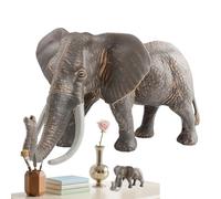 Generisch Figura di elefante - Elefante asiatico giocattolo - Apprendimento precoce degli animali scultura arte per la sala da pranzo soggiorno camera da letto giardino