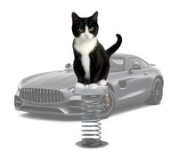 Generisch Figure per cruscotto - 2D acrilico a forma di gatto, decorazione per interni auto, per collezionisti, pendolari, viaggi su strada, berline, vizi, ufficio, casa, davanzale