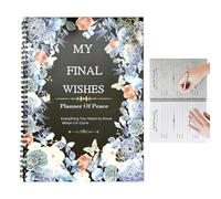 Generisch Final Wishes Organizer Book - Fine utile del pianificatore di vita per anziani | Leadership Workbook Journal Notebook per le regole funerali Habsel e documentare i desideri finali sotto V