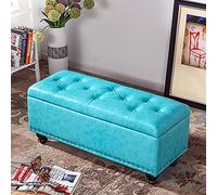 Generisch Finto Leather Storage Stool - Panca in pelle PU con spazio per la casa moderna, bedroom, Living Room, Multifunction Footstol, 60 x 40 x 45 cm