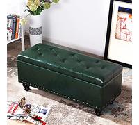 Generisch Finto Leather Storage Stool - Panca in pelle PU con spazio per la casa moderna, bedroom, Living Room, Multifunction Footstol, 60 x 40 x 45 cm