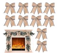 Generisch Fiocchi natalizi 10 pezzi, 17 x 15 cm, ornamenti decorativi in | decorazione per la stanza e regali per feste di Natale, finestre, porte, pareti, caminetti, ingresso
