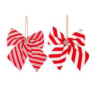 Generisch Fiocchi per albero di Natale, 22,9 x 21,1 cm, due pezzi decorazione punta dell'albero di Natale, decorazione invernale per interni, armadio, vacanze, scale, ghirlande e matrimoni