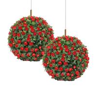 Generisch Fiori artificiali, resistenti ai raggi UV, decorazioni sospese per interni, esterni, giardino, balcone, topiaria artificiale, palla da boxe decorativa