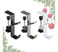 Generisch Fireplace Garland Hanger - 3 X Christmas Stockings Holder Hanger | 2 in 1 Alluminio Fireplace Stocking Double Hook | Multi-Purpose Christmas Decoration for Home Apartment Businesses Rental