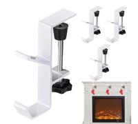 Generisch Fireplace Stocking Hanger - 12 pollici in alluminio - Confezione da 4 viti per unghie - Easy Holiday Garland and Stocking Holder for Home Christmas