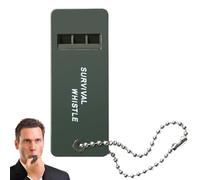 Generisch Fischietto di sopravvivenza | Pet Training Whistle con cordino, fischietto tri banda, frequenza di altitudine, fischietto per bagnino, campeggio, campeggio