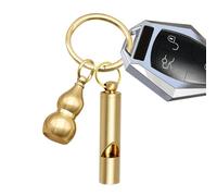 Generisch Fischietto in - Fischietto di Sicurezza in Rame Dorato per Esterni, Campeggio, Escursionismo e | Portachiavi Portatile, Strumento di Emergenza Multifunzionale